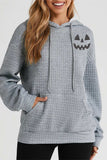 Pumpkin Face Graphic Drawstring Hoodie with Pocket - Trendsi - Flyclothing LLC