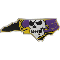 East Carolina Pirates Team State Aluminum Embossed Emblem - East Carolina
