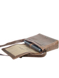 Scully Leather Walnut Laptop Messenger