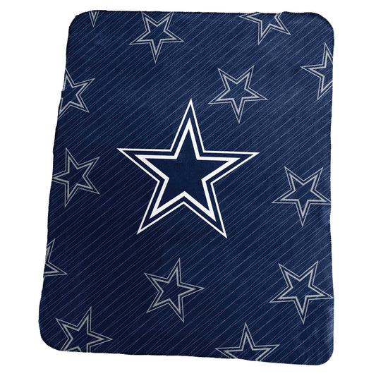 Dallas Cowboys Repeating Classic Fleece Throw - Logo Brands - Flyclothing LLC