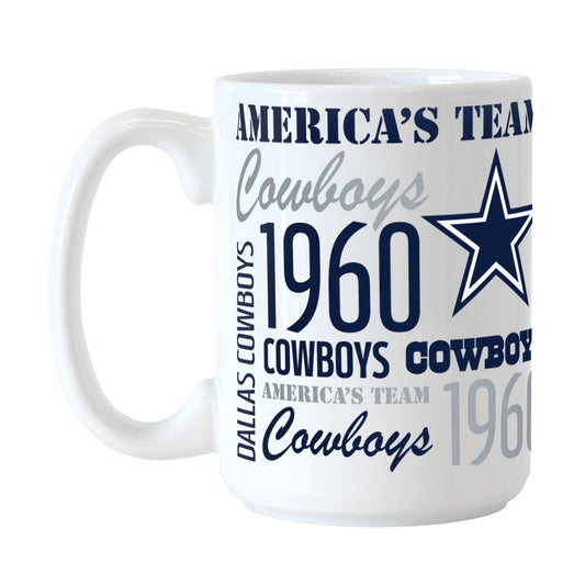 Dallas Cowboys 15oz Spirit Sublimated Mug - Logo Brands - Flyclothing LLC