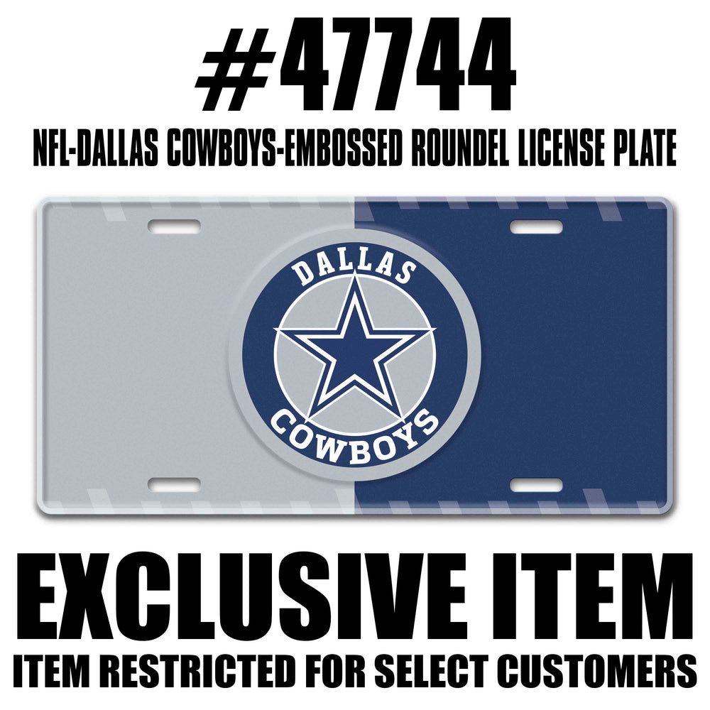 NFL - Dallas Cowboys Embossed Roundel License Plate