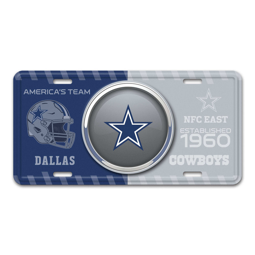 NFL - Dallas Cowboys Embossed Metal License Plate - Logo Brands - Flyclothing LLC