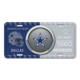 NFL - Dallas Cowboys Embossed Metal License Plate - Logo Brands - Flyclothing LLC