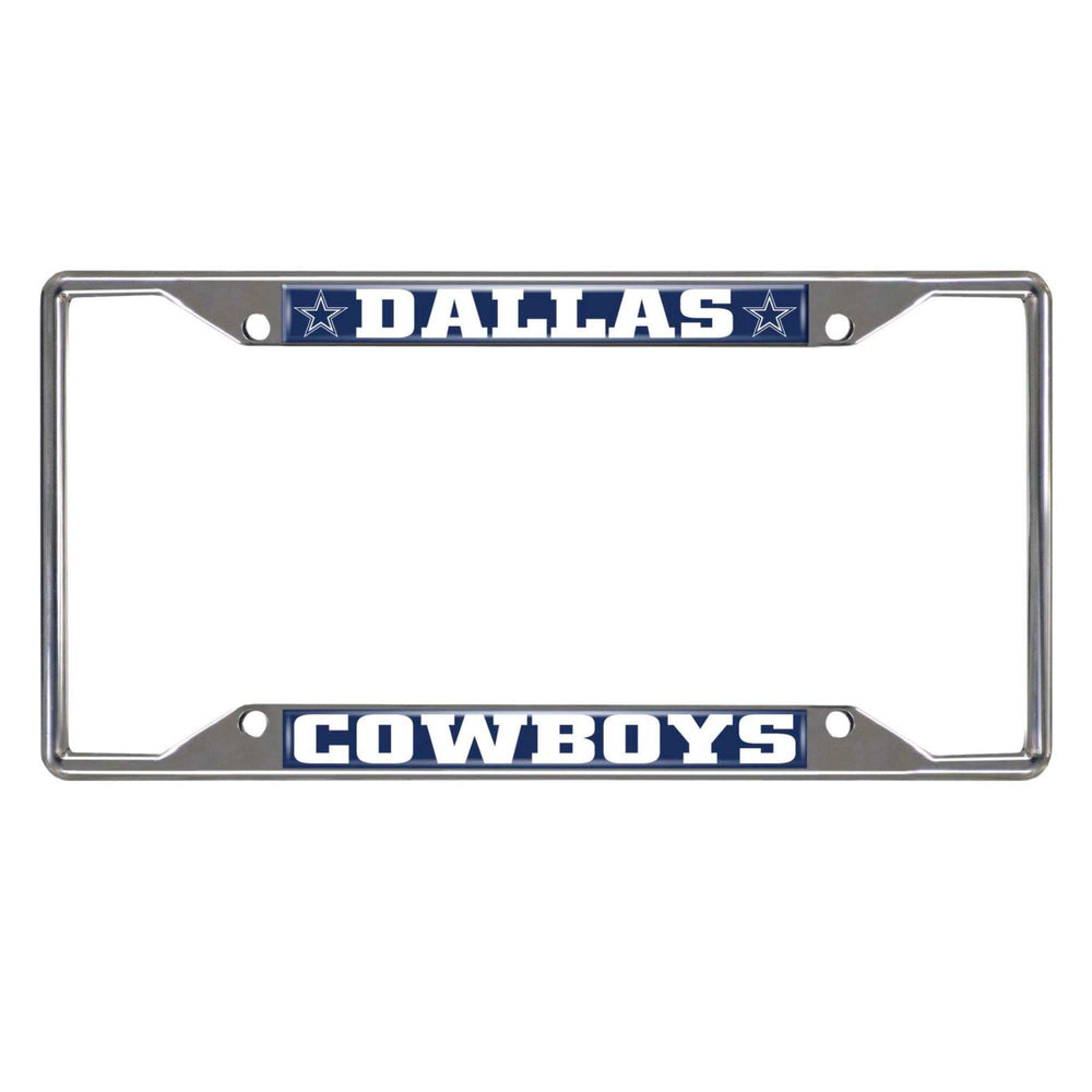 NFL - Dallas Cowboys Chrome License Plate Frame - Logo Brands - Flyclothing LLC