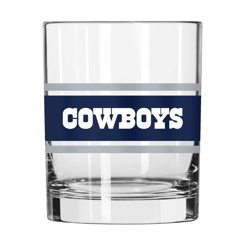 Dallas Cowboys 14oz Stripe Rocks Glass - Logo Brands - Flyclothing LLC