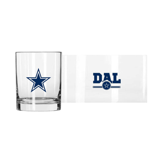 Dallas Cowboys 14oz Letterman Rock Glass - Logo Brands - Flyclothing LLC
