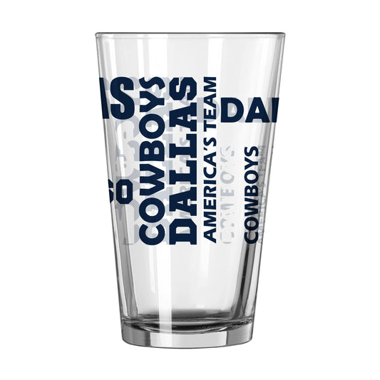 Dallas Cowboys 16oz Spirit Pint Glass - Logo Brands - Flyclothing LLC