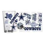 Dallas Cowboys 16oz Native Pint Glass - Logo Brands - Flyclothing LLC