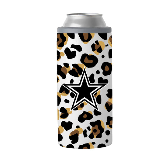 Dallas Cowboys 12oz Neutral Leopard Slim Can Coolie - Logo Brands - Flyclothing LLC
