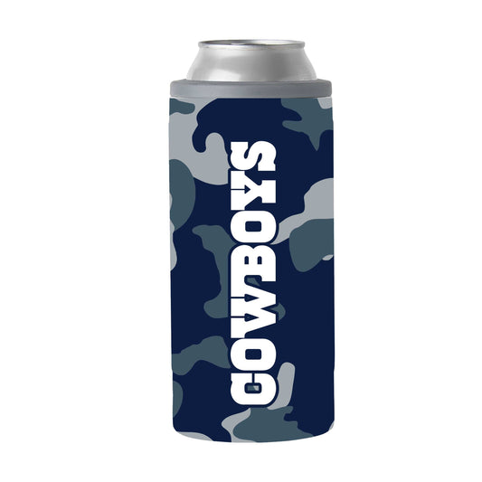 Dallas Cowboys Camo Swagger 12oz Slim Can Coolie - Logo Brands - Flyclothing LLC