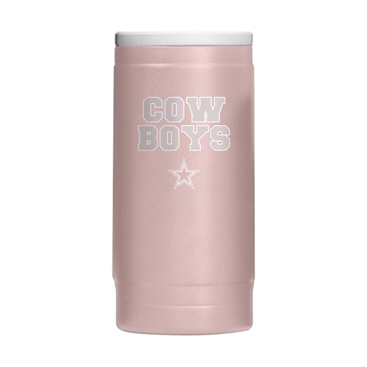 Dallas Cowboys Stencil Powder Coat Slim Can Coolie - Logo Brands - Flyclothing LLC