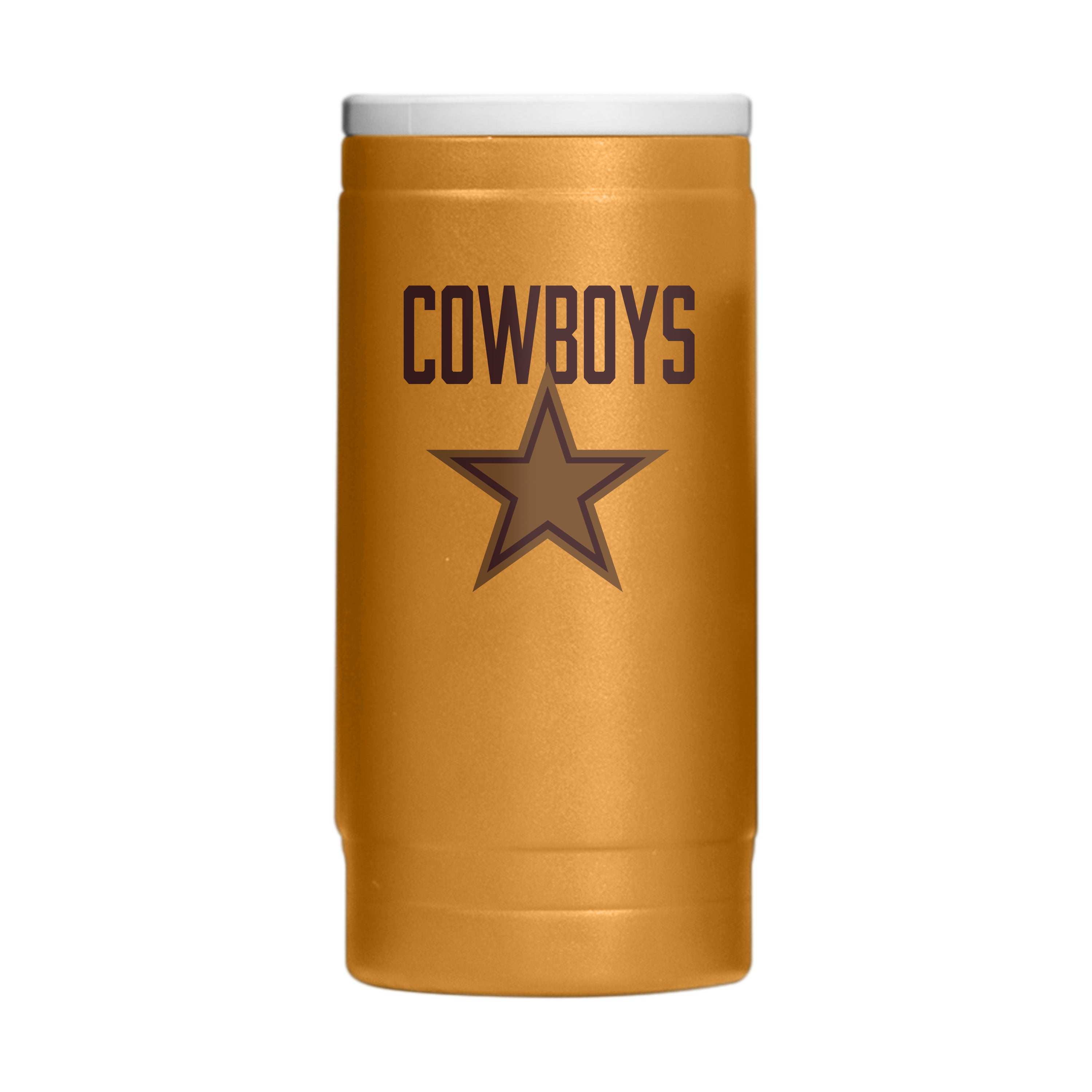 Dallas Cowboys Huddle Powder Coat Slim Can Coolie - Logo Brands - Flyclothing LLC