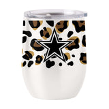 Dallas Cowboys 16oz Neutral Leopard Stainless Curved Beverage - Logo Brands - Flyclothing LLC