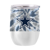 Dallas Cowboys 16oz Tie Dye Stainless Curved Beverage - Logo Brands - Flyclothing LLC
