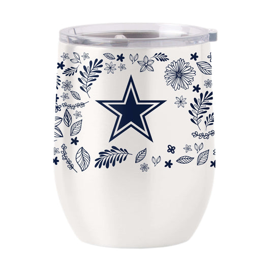 Dallas Cowboys 16oz Botanical Stainless Curved Beverage - Logo Brands - Flyclothing LLC