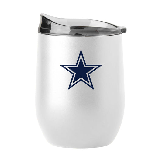 Dallas Cowboys 16oz Swagger White Powder Coat Curved Beverage - Logo Brands - Flyclothing LLC