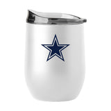 Dallas Cowboys 16oz Swagger White Powder Coat Curved Beverage - Logo Brands - Flyclothing LLC