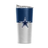 Dallas Cowboys 20oz Colorblock White Powder Coat Tumbler - Logo Brands - Flyclothing LLC