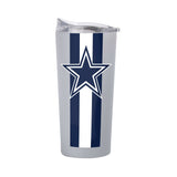 Dallas Cowboys 20oz Vertical Stripe Powder Coat Tumbler - Logo Brands - Flyclothing LLC