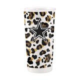 Dallas Cowboys 20oz Neutral Leopard Stainless Steel Tumbler - Logo Brands - Flyclothing LLC