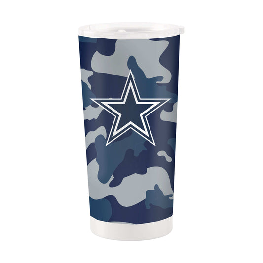 Dallas Cowboys 20oz Camo Stainless Steel Tumbler - Logo Brands - Flyclothing LLC