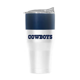 Dallas Cowboys 30oz Colorblock White Powder Coat Tumbler - Logo Brands - Flyclothing LLC