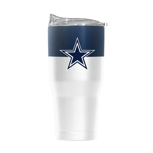 Dallas Cowboys 30oz Colorblock White Powder Coat Tumbler - Logo Brands - Flyclothing LLC