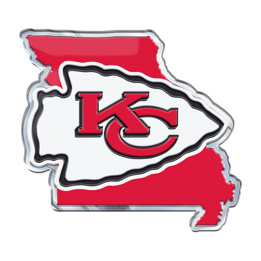 Kansas City Chiefs Team State Aluminum Embossed Emblem - Kansas City Chiefs