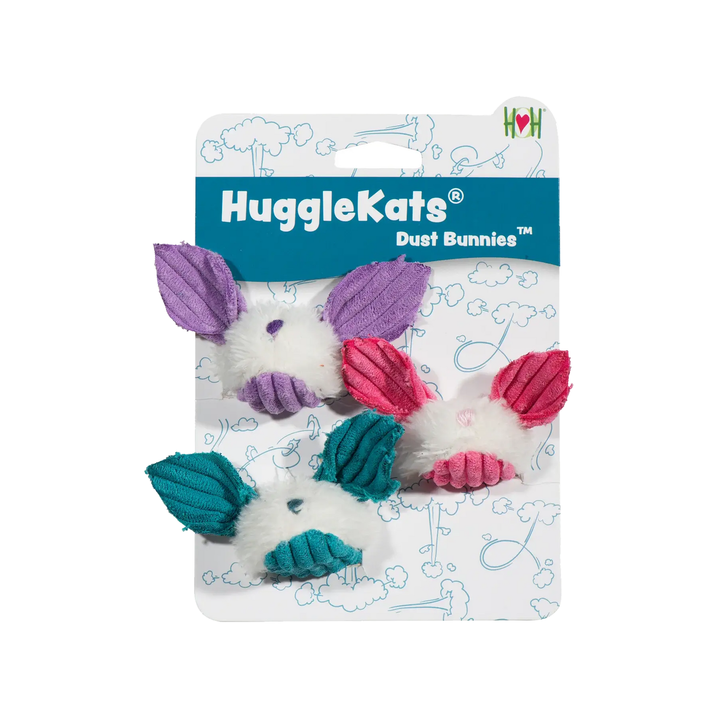 HuggleKats® Dust Bunnies Cat Toys, 3 Pack - HuggleHounds - Flyclothing LLC