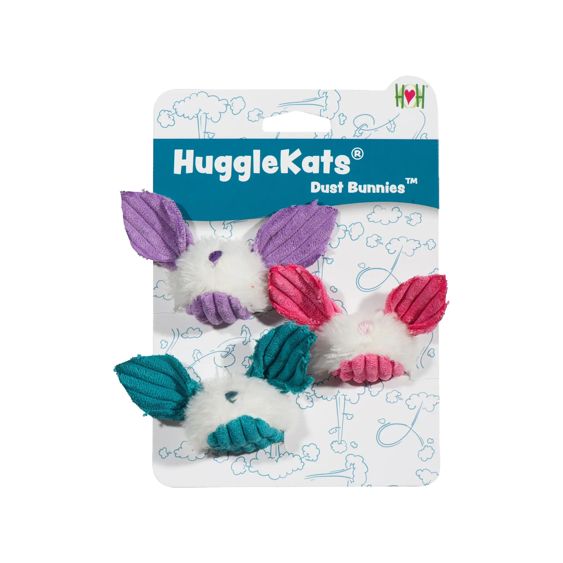 HuggleKats® Dust Bunnies Cat Toys, 3 Pack - HuggleHounds - Flyclothing LLC