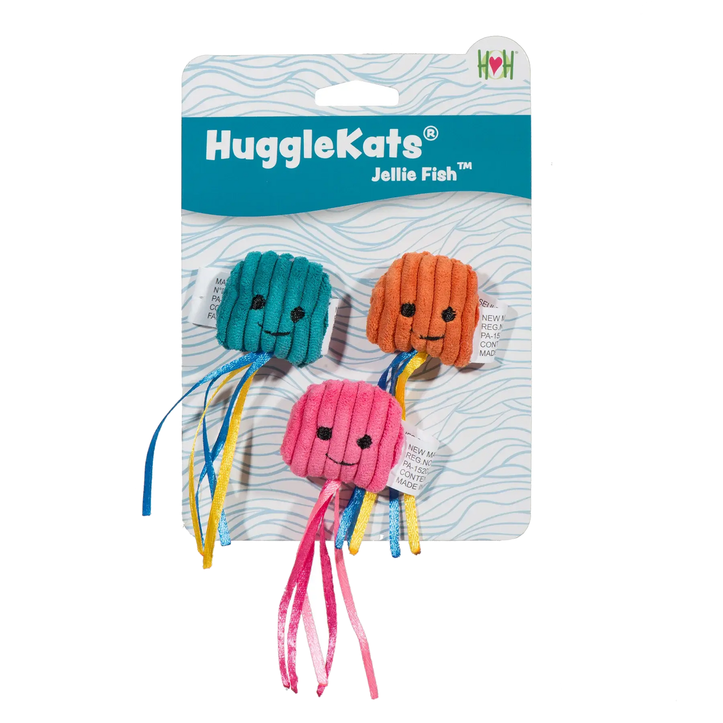 HuggleKats® Jellie Fish Cat Toys, 3 Pack - HuggleHounds - Flyclothing LLC
