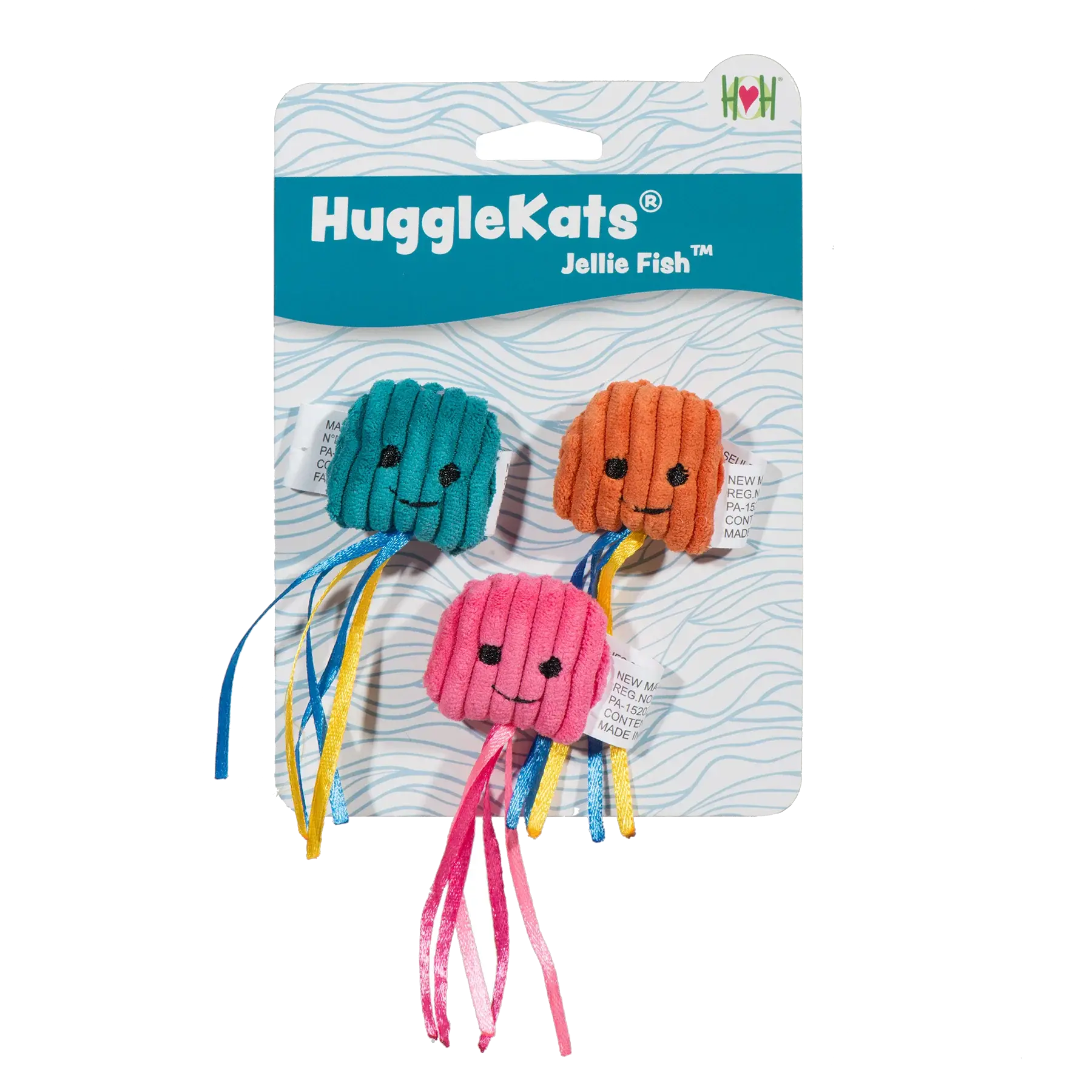 HuggleKats® Jellie Fish Cat Toys, 3 Pack - HuggleHounds - Flyclothing LLC