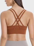 Crisscross Scoop Neck Active Tank - Trendsi - Flyclothing LLC