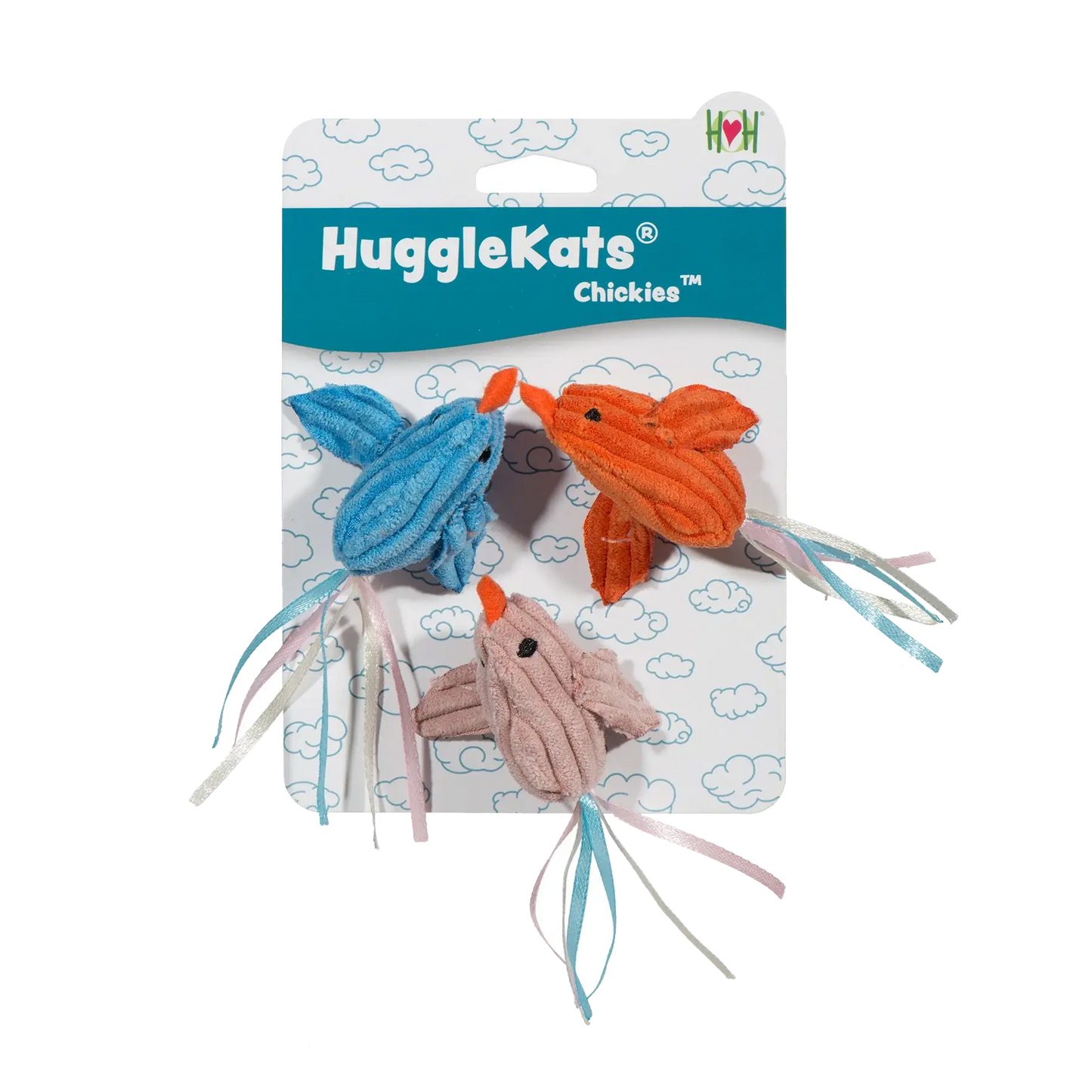 HuggleKats® Chickies Cat Toys, 3 Pack - HuggleHounds - Flyclothing LLC
