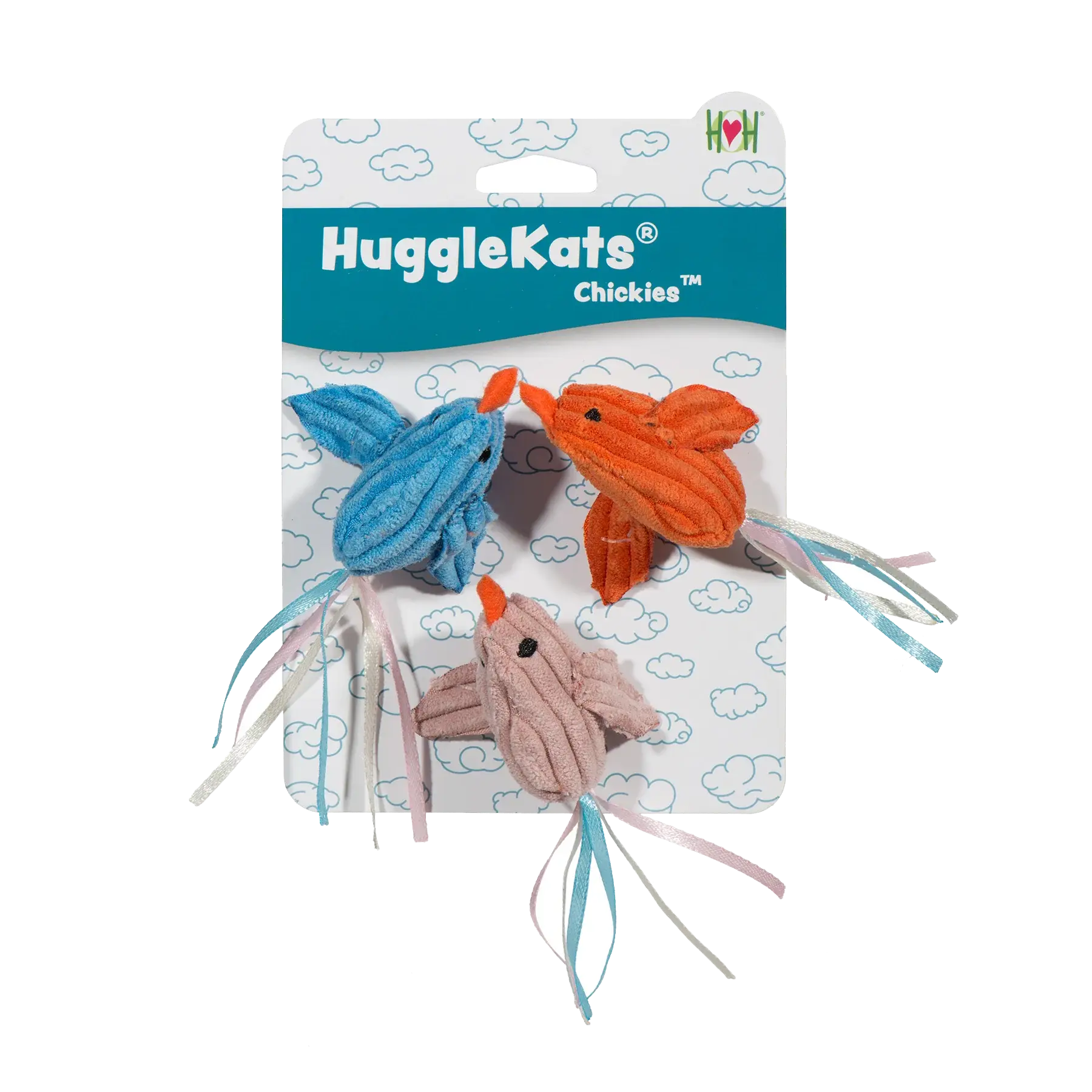 HuggleKats® Chickies Cat Toys, 3 Pack - HuggleHounds - Flyclothing LLC
