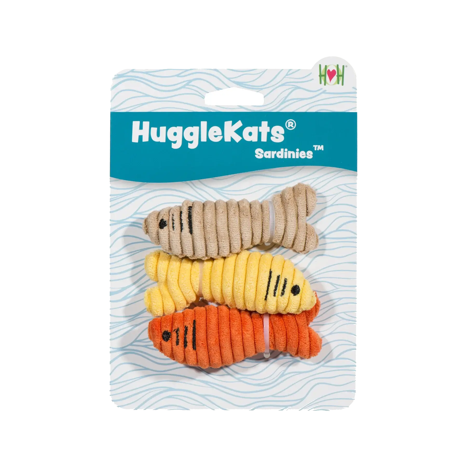 HuggleKats® Sardinies Cat Toys, 3 Pack - HuggleHounds - Flyclothing LLC