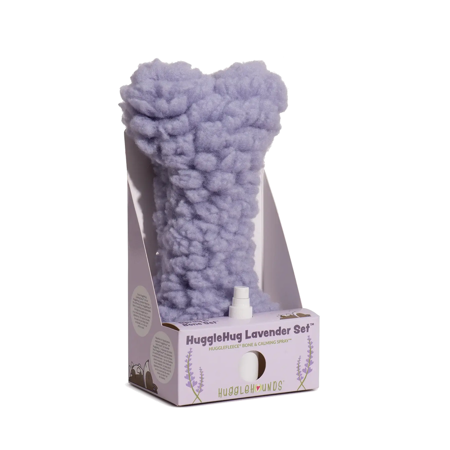 HuggleHug™ Lavender Bone & 2oz Calming Spray Dog Toy Set - HuggleHounds - Flyclothing LLC