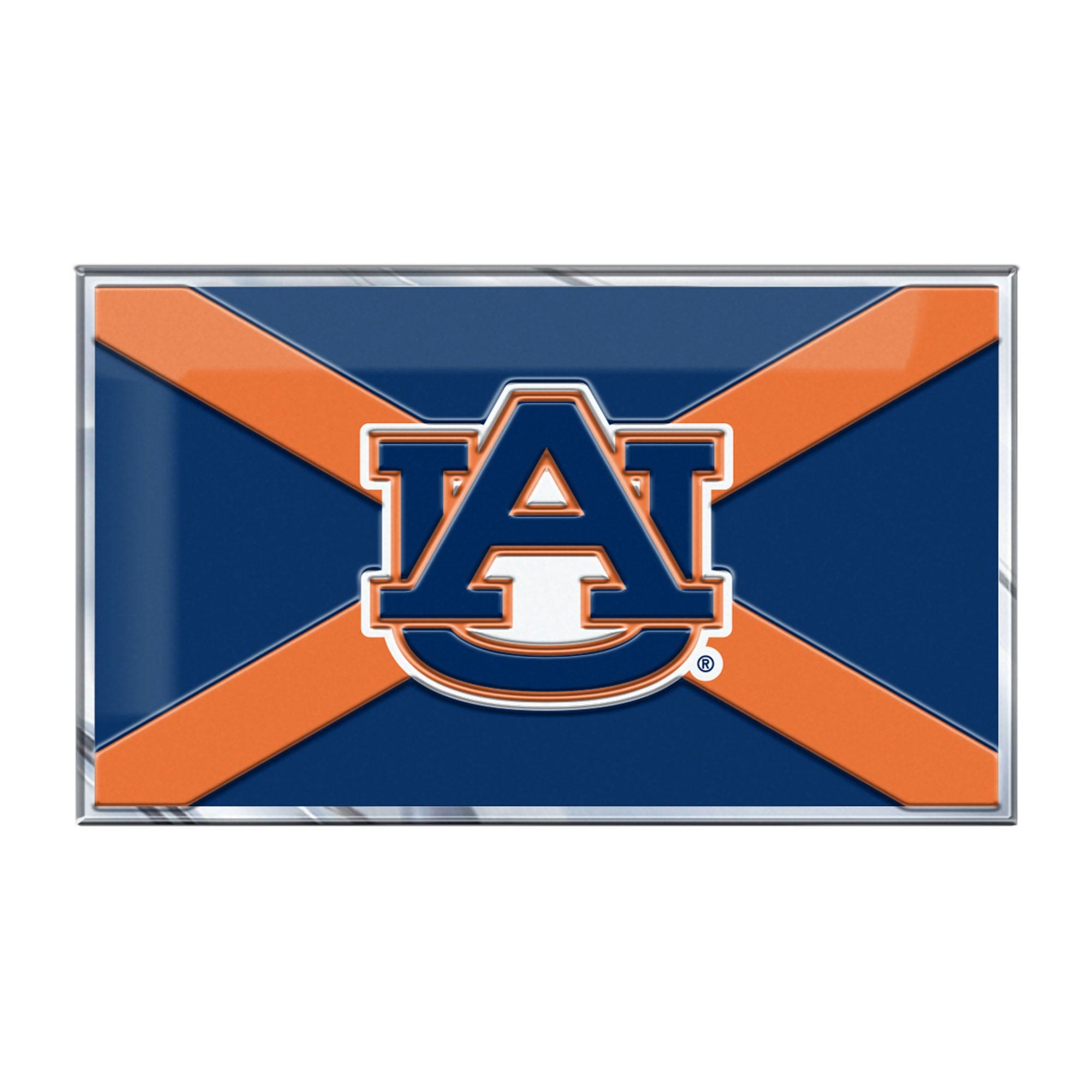 Auburn Tigers State Flag Aluminum Embossed Emblem - Auburn
