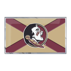 Florida State Seminoles State Flag Aluminum Embossed Emblem - Florida State