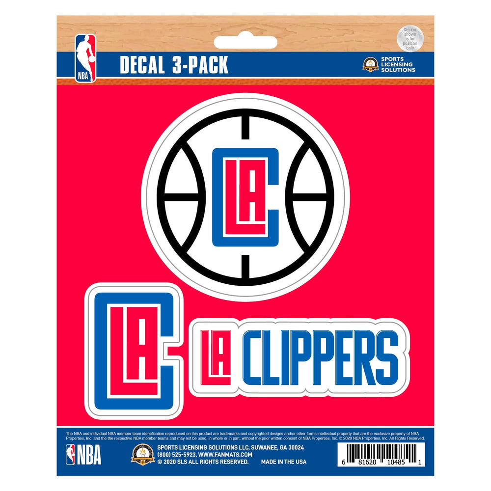 Los Angeles Clippers 3 Piece Decal Sticker Set - Los Angeles Clippers