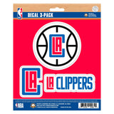 Los Angeles Clippers 3 Piece Decal Sticker Set - Los Angeles Clippers