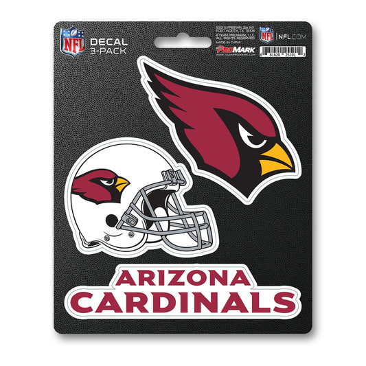 Arizona Cardinals 3 Piece Decal Sticker Set - Arizona Cardinals
