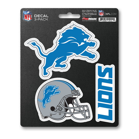 Detroit Lions 3 Piece Decal Sticker Set - Detroit Lions