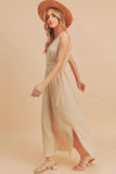 Aemi + Co Side Slit Round Neck Sleeveless Tank Dress - Trendsi