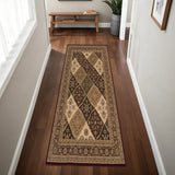 7' Red And Black Moroccan Runner Rug - Homeroots - Flyclothing LLC