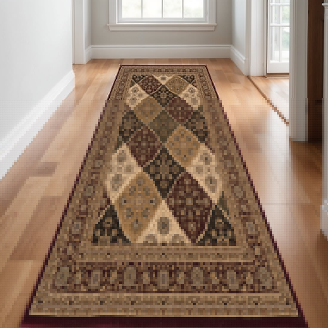 2' X 30' Red And Black Moroccan Area Rug - Homeroots - Flyclothing LLC