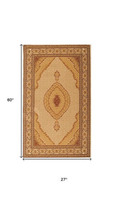 2' X 5' Beige And Cream Moroccan Area Rug - Homeroots - Flyclothing LLC