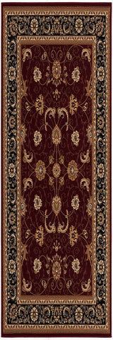 9' Red And Black Oriental Runner Rug - Homeroots - Flyclothing LLC