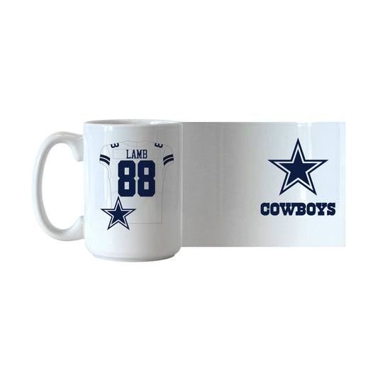 Dallas Cowboys Ceedee Lamb Jersey 15oz Sublimated Mug - Logo Brands - Flyclothing LLC